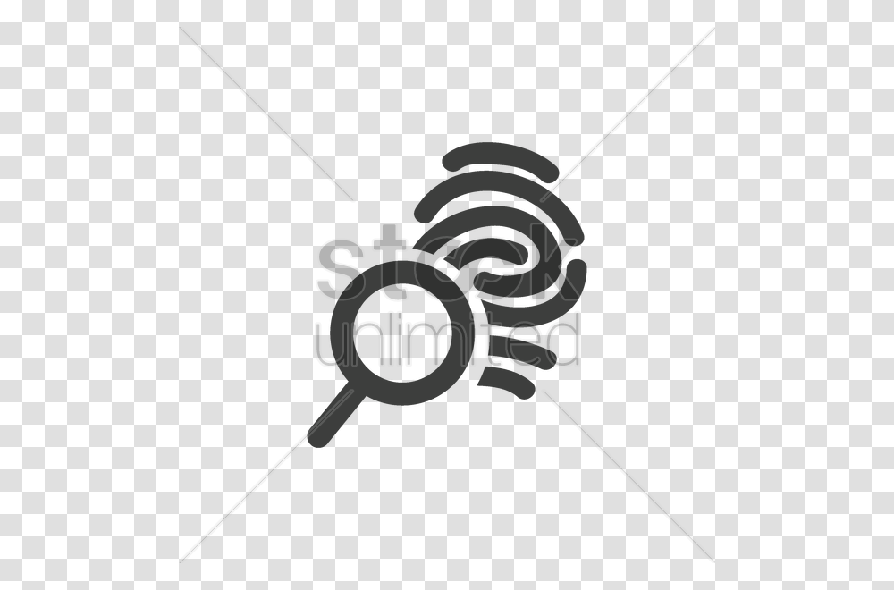 Fingerprint With Magnifying Glass Vector Image, Duel, Silhouette, Steamer Transparent Png