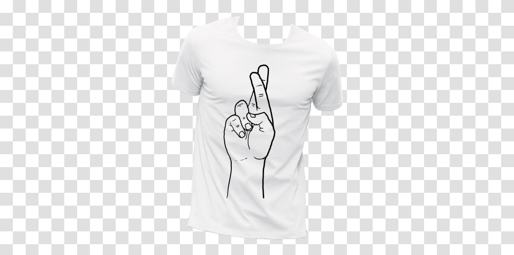 Fingers Crossed, Apparel, T-Shirt, Hand Transparent Png