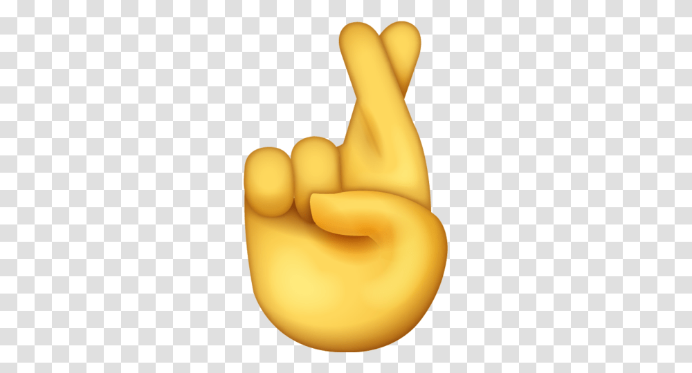 Fingers Crossed Emoji, Hand, Banana, Fruit, Plant Transparent Png