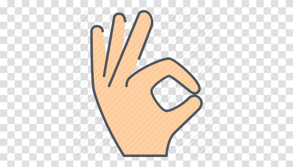 Fingers Gesture Hand Language Ok Sign Well Done Icon, Apparel, Glove Transparent Png