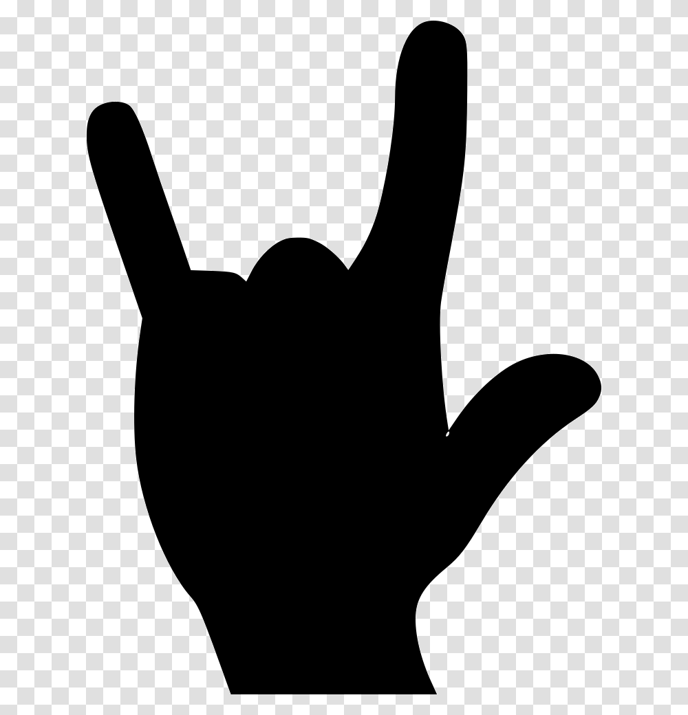 Fingers Icon Free Onlinewebfonts Com Rock On Hand Sign, Silhouette, Stencil Transparent Png