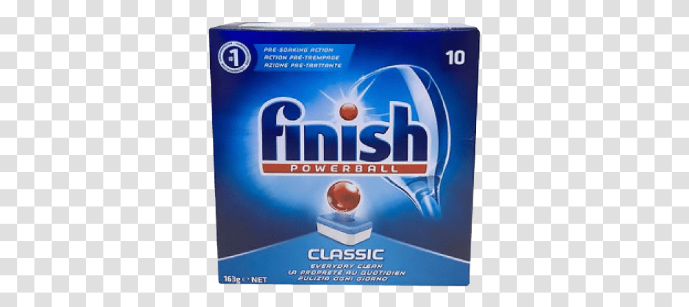Finish Dishwasher Tablets Classic 10pk Laundry Detergent, Gum, Flyer, Poster, Paper Transparent Png
