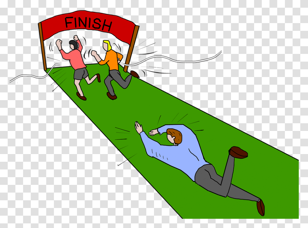 Finish Line Finishing Finishing Line Race Winner Stopping Before The Finish Line Cartoon, Person, Human, Sport, Sports Transparent Png