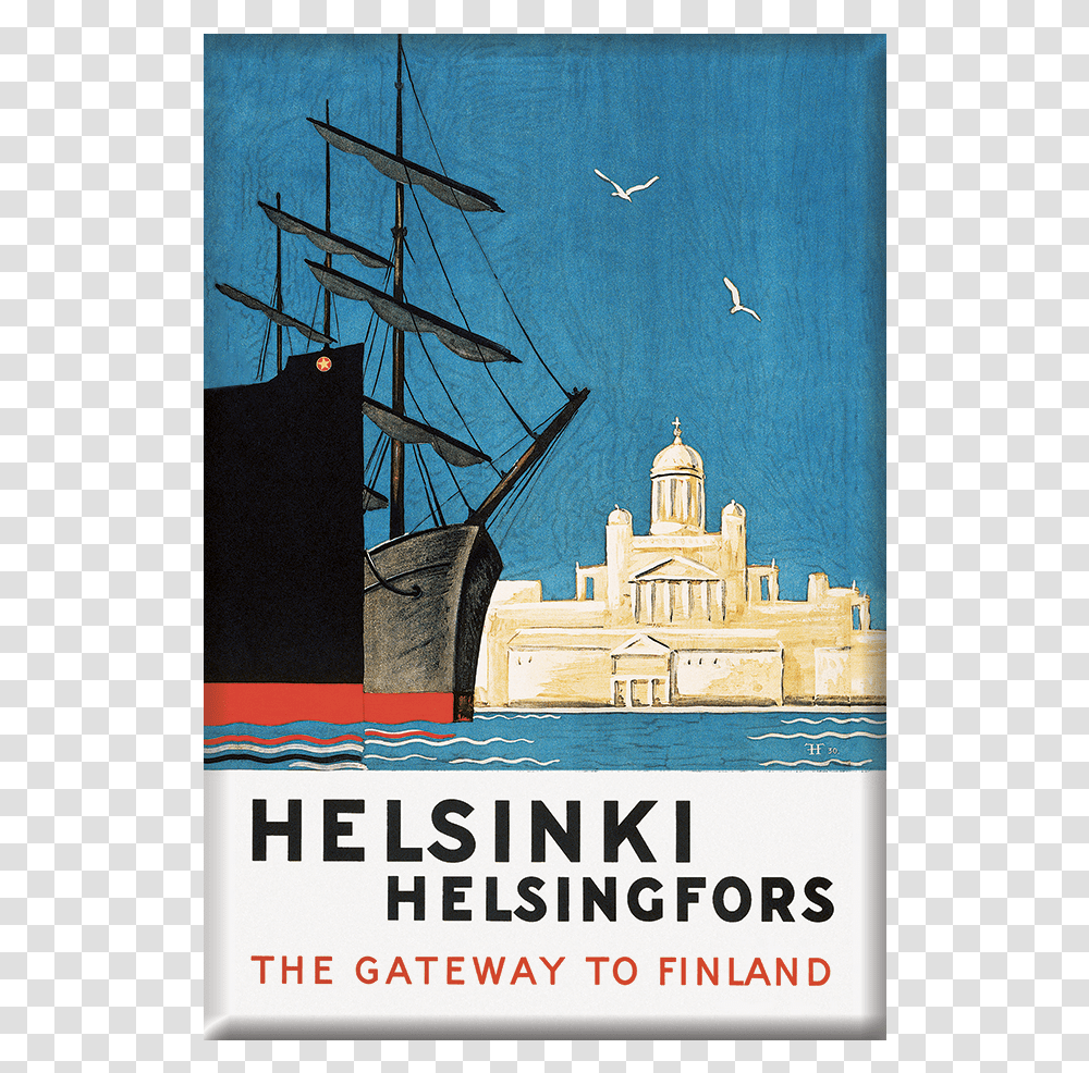 Finland Helsinki Suomi Fridge Magnet Collection Fridge Vintage Travel Posters Finland, Advertisement, Bird, Animal, Flyer Transparent Png