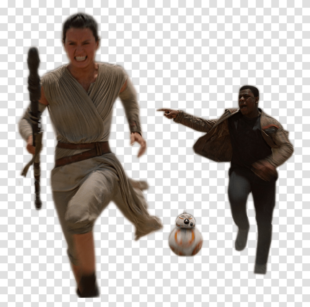 Finn Amp Rey Running Cutout Single Cutouts Included Rey And Finn, Person, Dance Pose, Leisure Activities, Sport Transparent Png