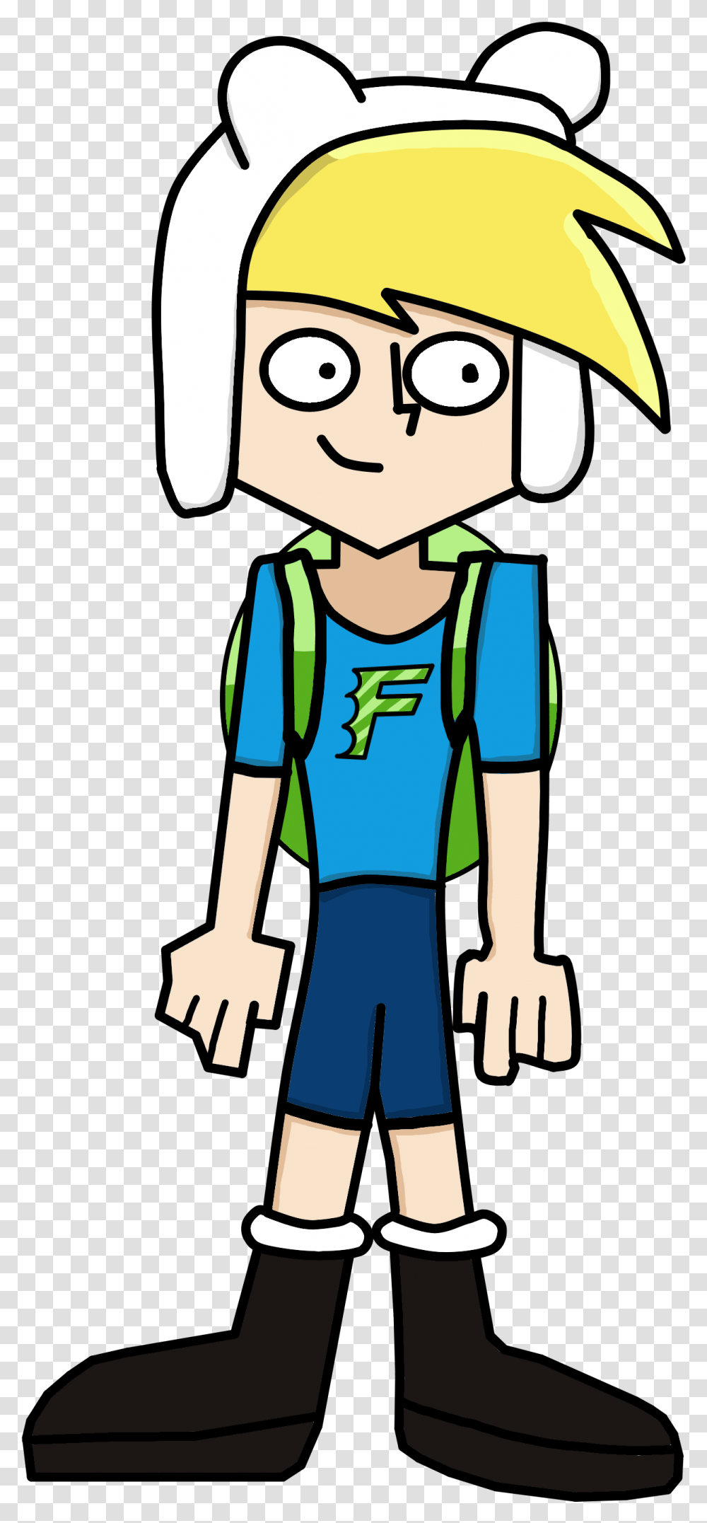 Finn The Human In The Style Of Danny Phantom Cartoon, Person, People, Costume, Elf Transparent Png
