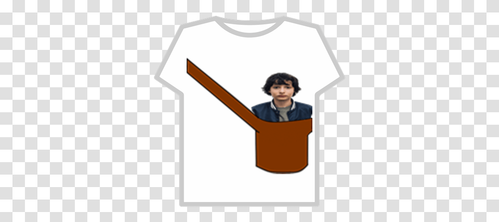 Finn Wolfhard In A Pocket T Shirt Roblox Noob, Person, Clothing, Sleeve, Long Sleeve Transparent Png