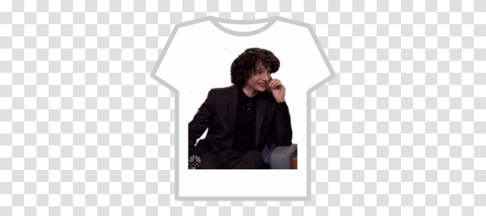 Finn Wolfhard Roblox Amazook T Shirt Roblox, Clothing, Person, Sleeve, Long Sleeve Transparent Png