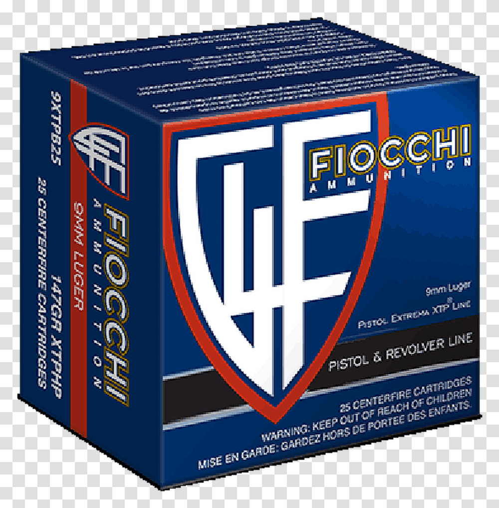 Fiocchi 9xtpb25 Extrema 9mm Luger 147 Gr Xtp Hollow Hollow Point Bullet, Tabletop, Logo Transparent Png