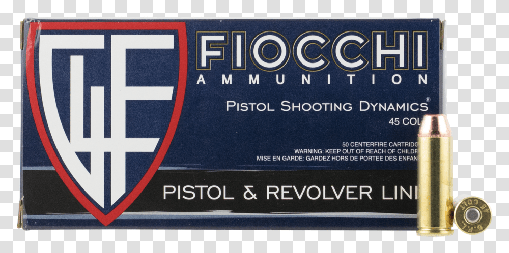Fiocchi Pistol Shooting Dynamics 45 Long Colt Fiocchi, Word, Label, Scoreboard Transparent Png