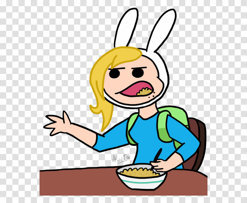 Fionna As Cereal Guy Adventure Time, Eating, Food, Female, Washing Transparent Png