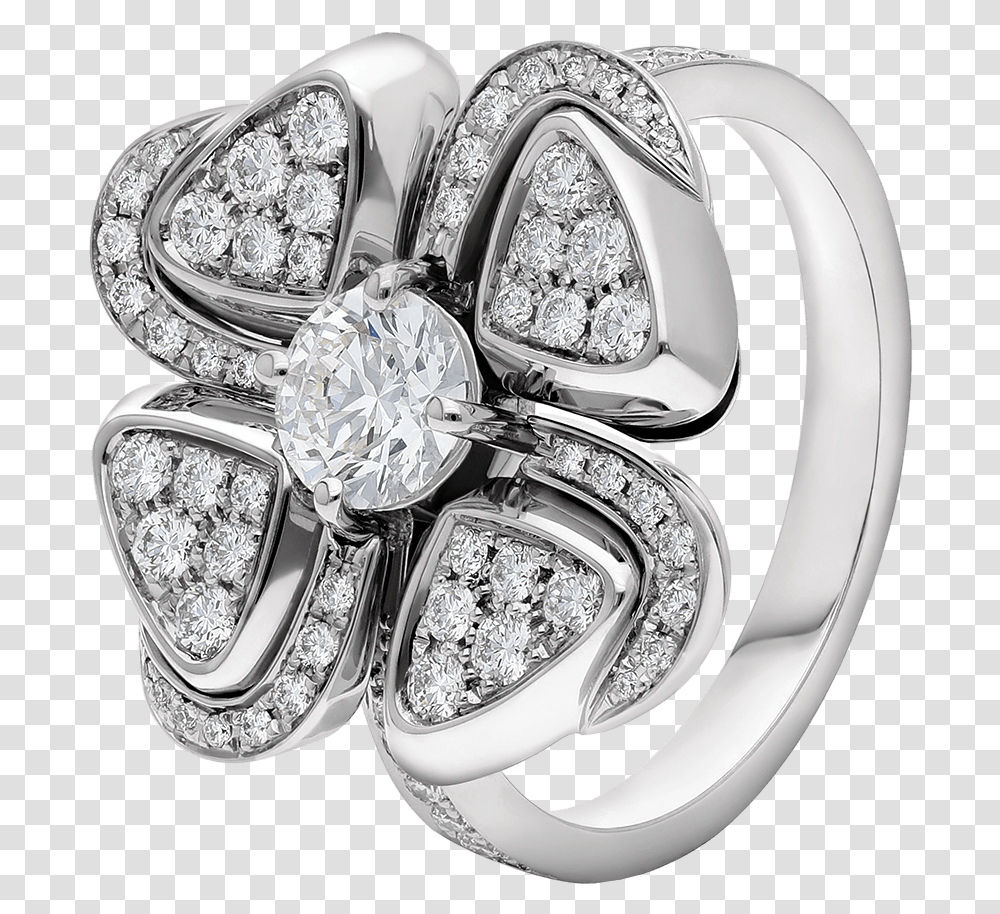 Fiorever Ring 354504 Bulgari Flower Ring, Jewelry, Accessories, Accessory, Diamond Transparent Png