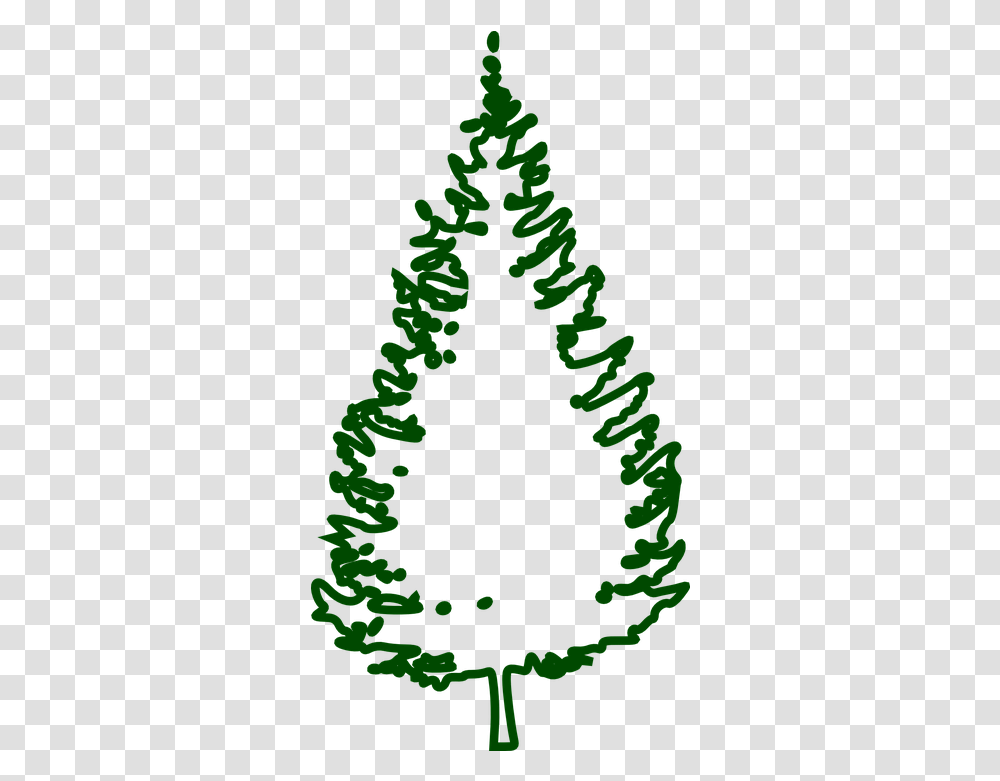 Fir Tree Conifer Free Vector Graphic On Pixabay Christmas Tree Outline, Plant, Vegetation, Green, Text Transparent Png