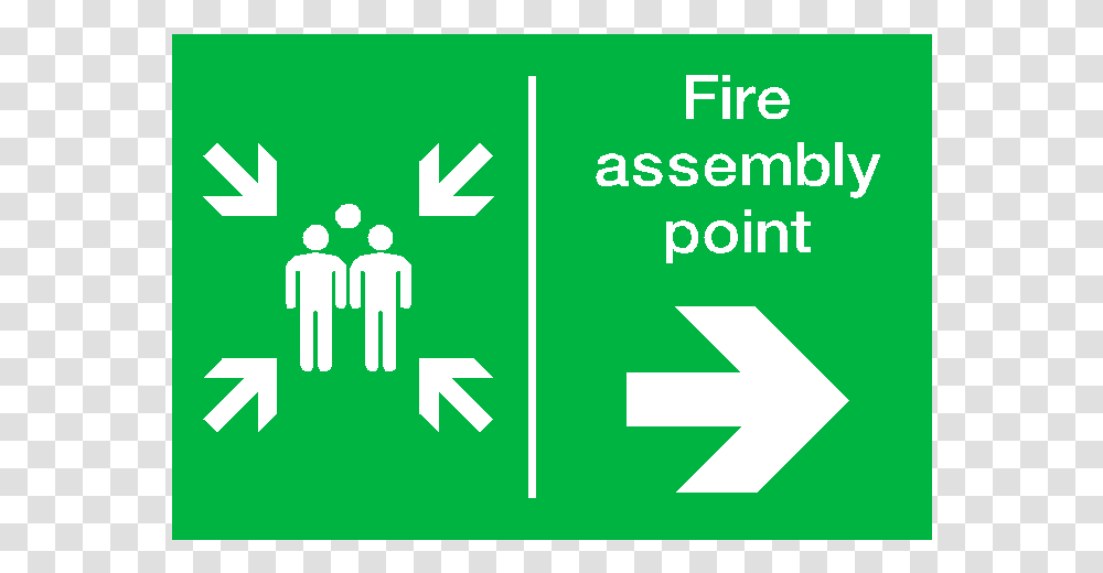 Fire Assembly Point Arrow Right Sticker Fire Assembly Point Sign, First Aid, Pedestrian Transparent Png