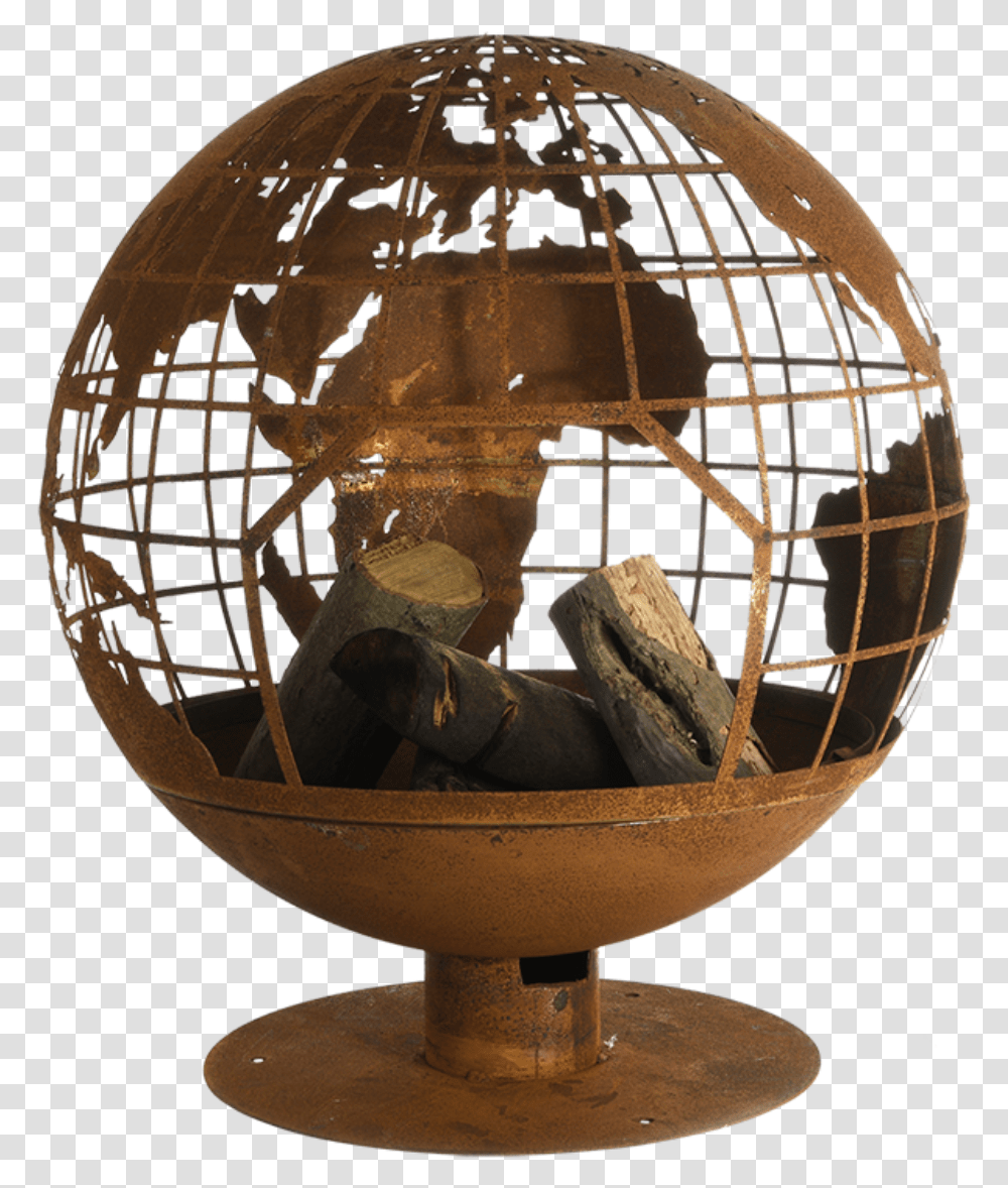 Fire Ball Laser Cut Rust Globe Esschert Design Feuerschale Globus, Outer Space, Astronomy, Universe, Sphere Transparent Png