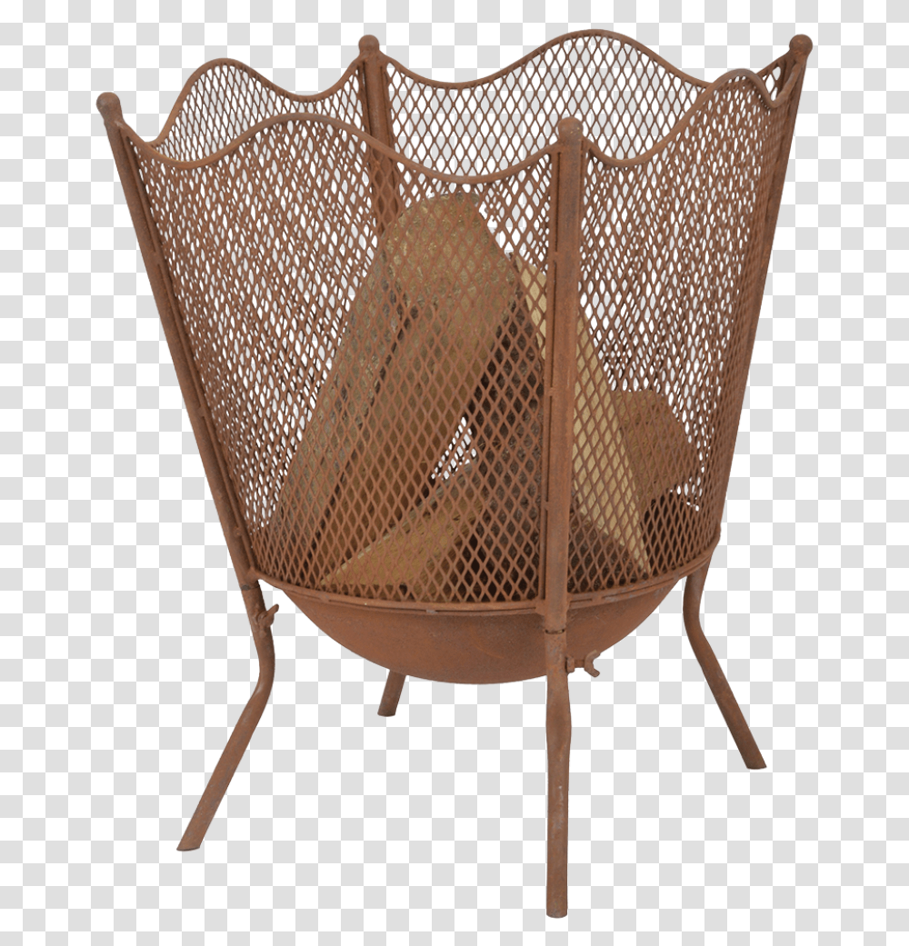 Fire Basket With Meshrust, Chair, Furniture, Tabletop, Screen Transparent Png