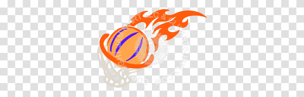 Fire Basketball In Hoop, Animal, Food, Seafood, Sea Life Transparent Png