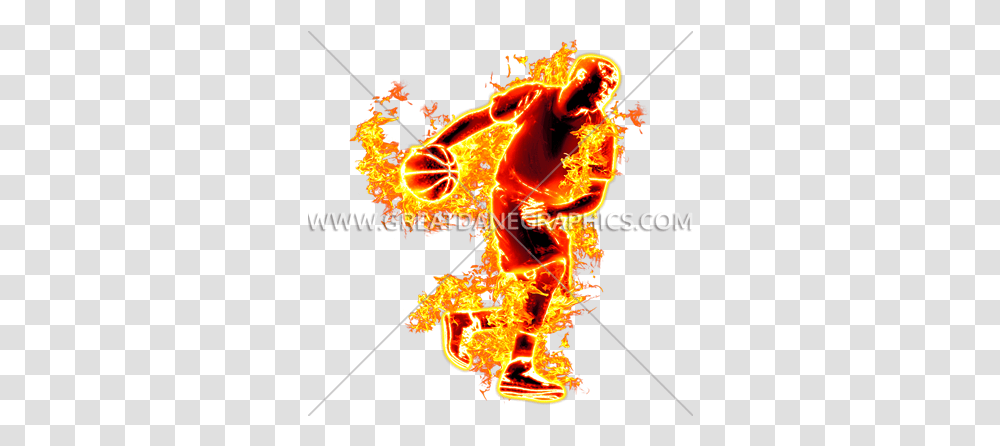Fire Basketball Player Production Ready Artwork For T For Basketball, Bonfire, Flame, Light, Lighting Transparent Png