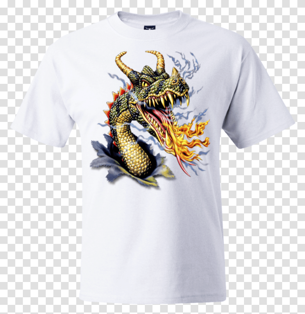 Fire Breathing Dragon, Apparel, T-Shirt, Person Transparent Png