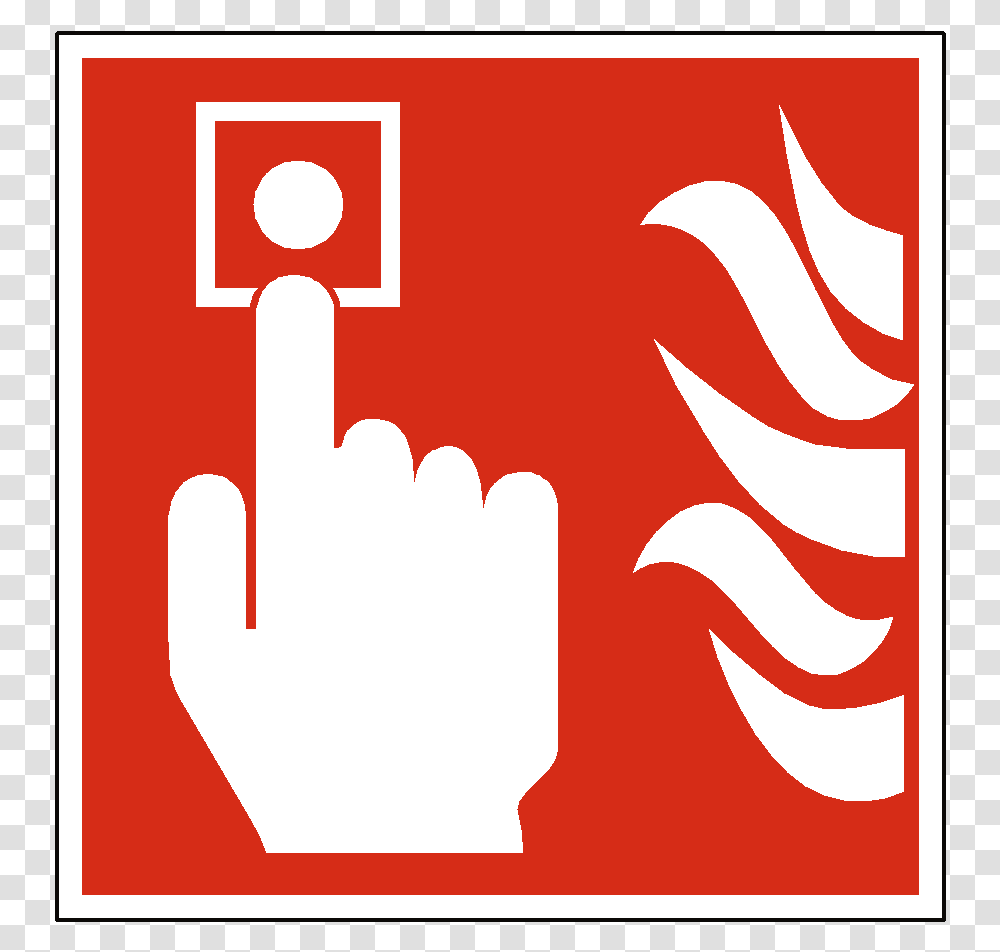 Fire Button Sign Fire Alarm Safety Sign, Logo, Trademark Transparent Png