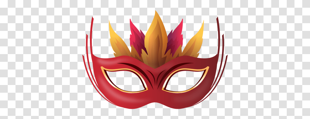 Fire Carnival Mask & Svg Vector File Mascara Carnaval Transparente, Costume,  Transparent Png