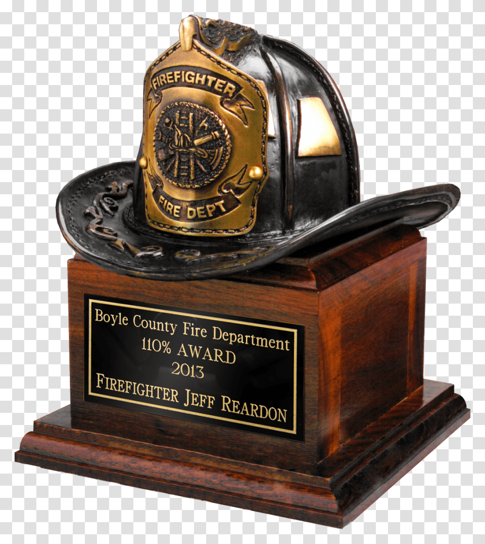 Fire Chief Helmet Plaque, Trophy, Apparel, Mailbox Transparent Png