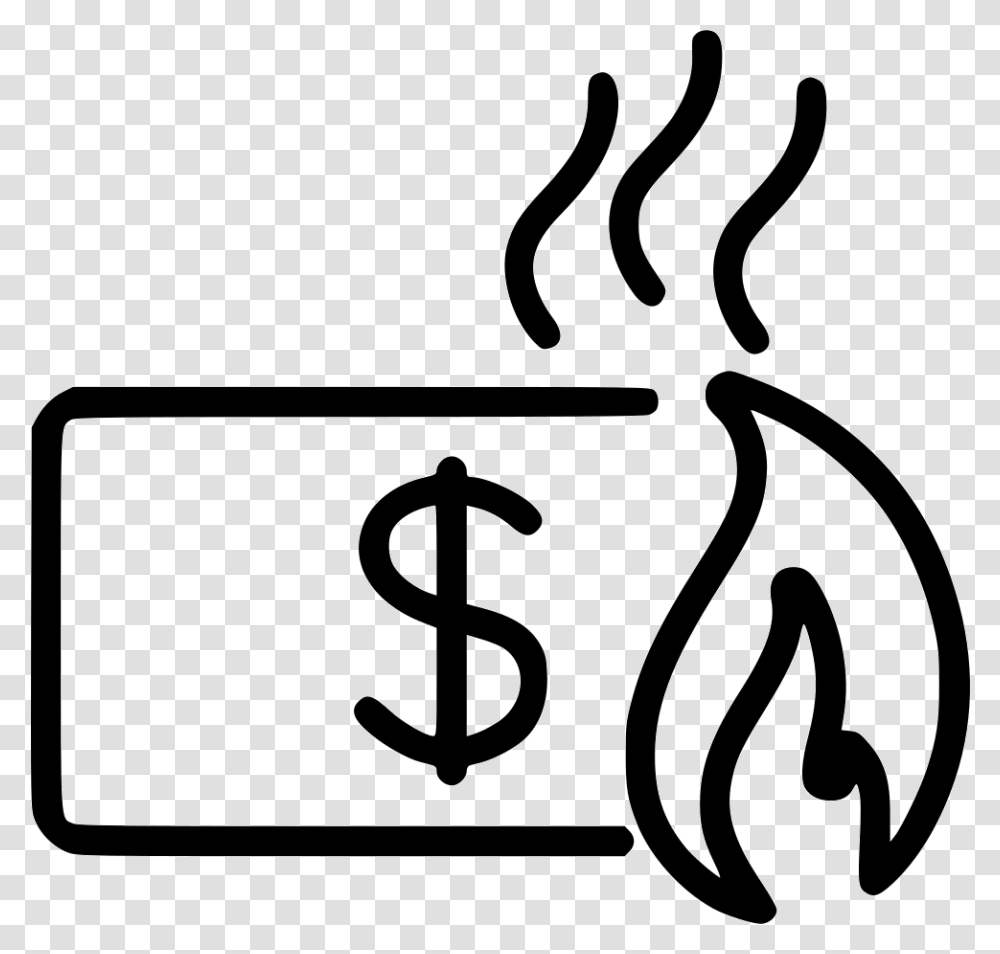 Fire Damage Burning Cash Icon, Label, Stencil Transparent Png