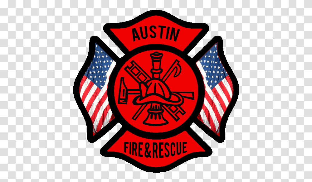 Fire Department City Of Austin Arkansas Cruz De Malta Bomberos, Flag, Symbol, American Flag, Logo Transparent Png