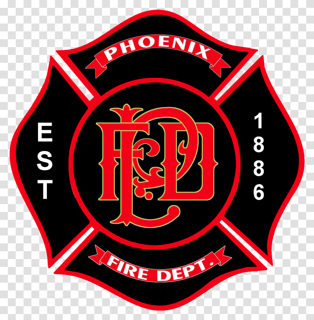 Fire Departments City Of Phoenix Open Data Gray And White Fabric Pattern, Logo, Symbol, Trademark, Badge Transparent Png
