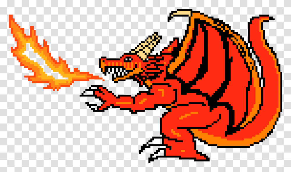 Fire Dragon Pixel Art Maker Fire Dragon Pixel Art Transparent Png