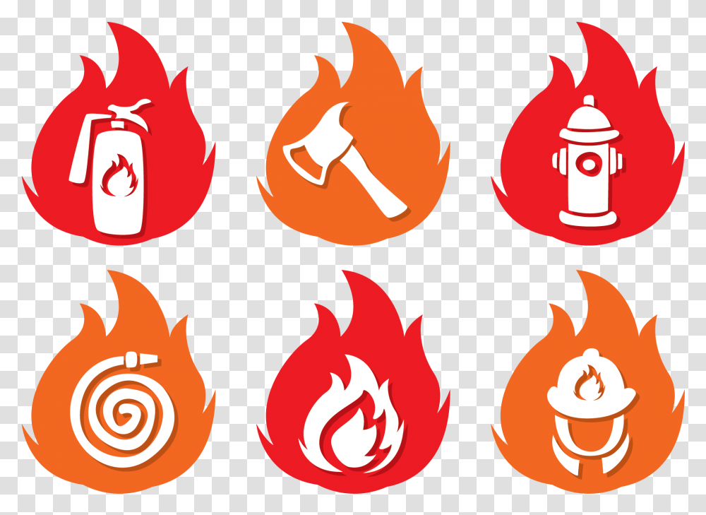 Fire Drill Clipart Fire Fighting System Logo Icon Fire Fighter Icon, Flame, Text Transparent Png