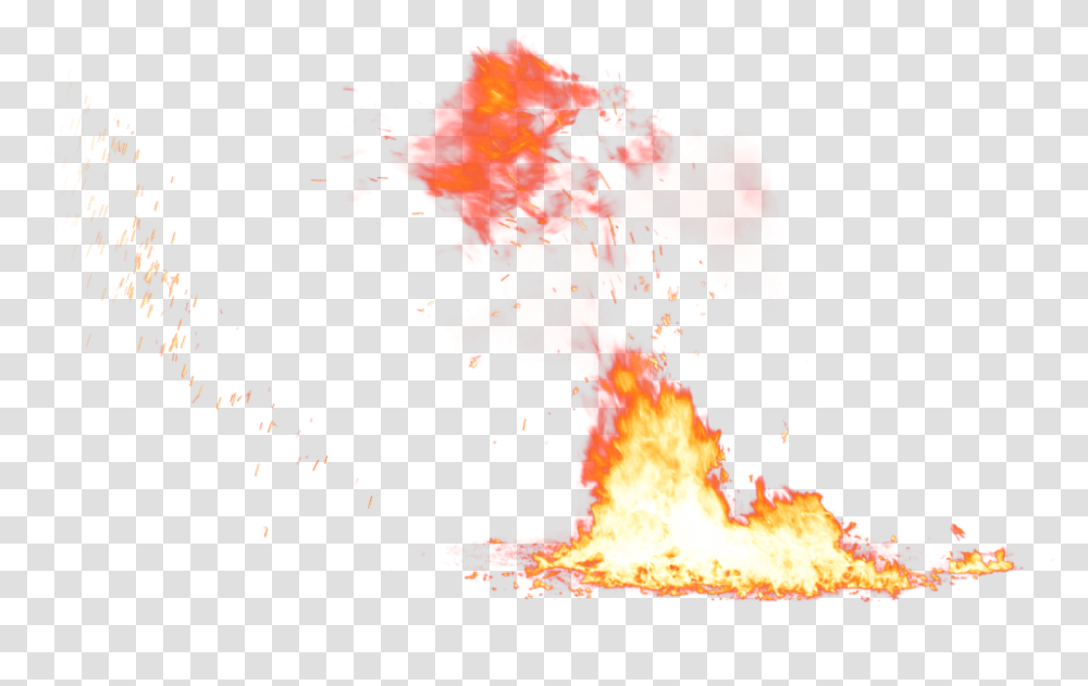 Fire Effect Fire On Ground, Mountain, Outdoors, Nature, Bonfire Transparent Png