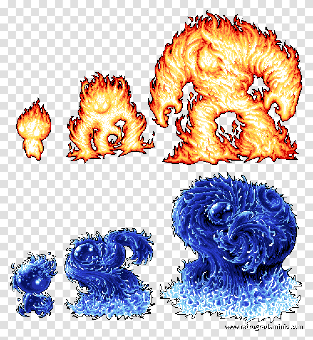 Fire Elemental Pixel Art, Flame, Pattern, Dragon Transparent Png