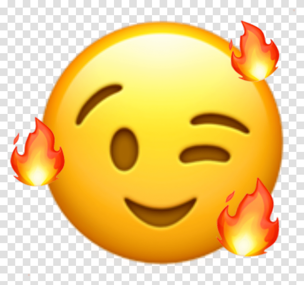 Fire Emoji Emojis Aesthetic Overlay, Toy, Label, Text, Pac Man Transparent Png