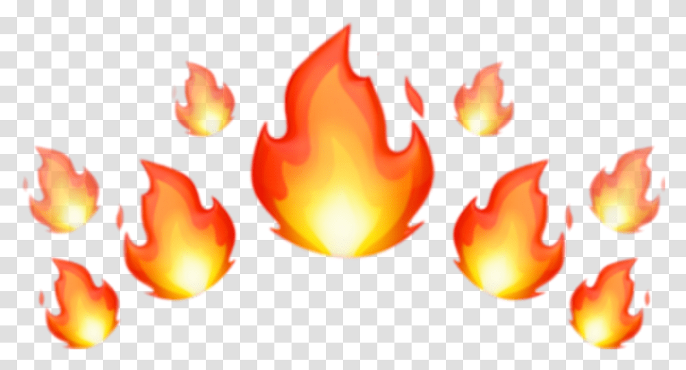 Fire Emoji Filter Orange Crown, Flame, Bonfire, Peel, Diwali Transparent Png