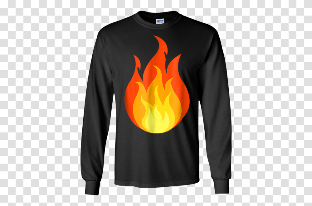 Fire Emoji Flame Hot Halloween Costume Maxwell Said And There Was Light T Shirt, Sleeve, Clothing, Apparel, Long Sleeve Transparent Png