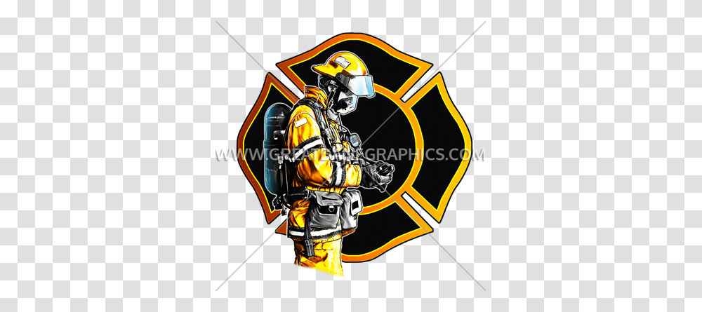 Fire Equipment Production Ready Artwork For T Shirt Printing, Person, Human, Fireman, Helmet Transparent Png