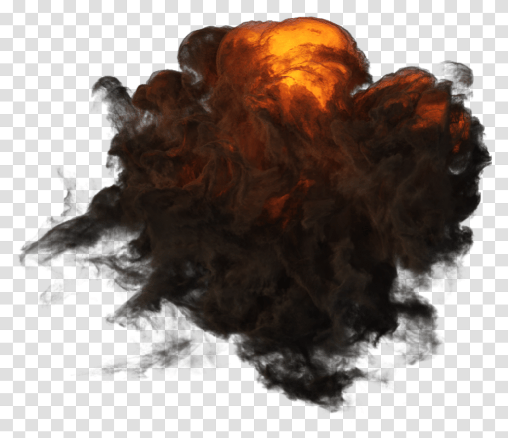 Fire Explosion Black Smoke Background, Nature, Flame, Outdoors, Mountain Transparent Png