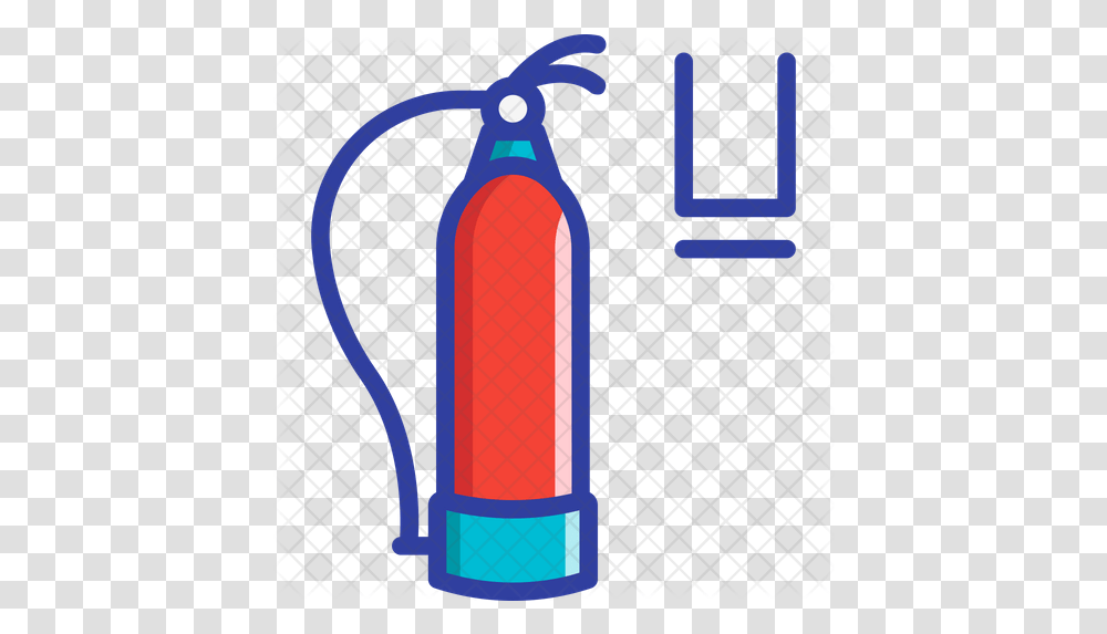 Fire Extinguisher Icon Of Colored Cylinder, Bottle, Beverage, Drink, Alcohol Transparent Png