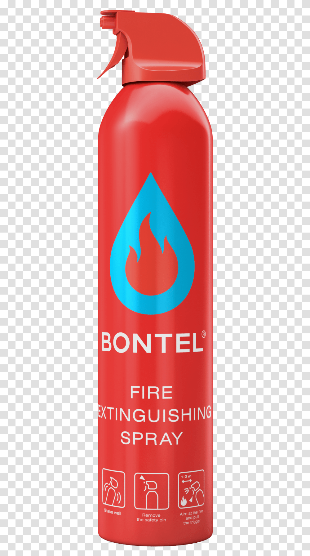 Fire Extinguishing Spray Spray Fire Extinguisher, Can, Aluminium, Spray Can, Beverage Transparent Png
