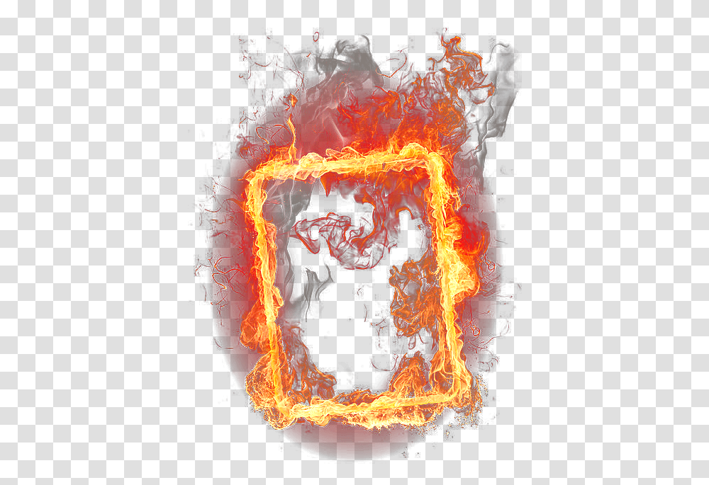 Fire Flame Frame Fireframe Sticker By Aldus Simor Fire Sticker For Picsart, Bonfire, Fractal, Pattern, Ornament Transparent Png