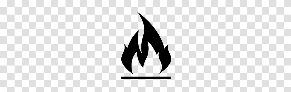 Fire Flames Black And White, Stencil Transparent Png