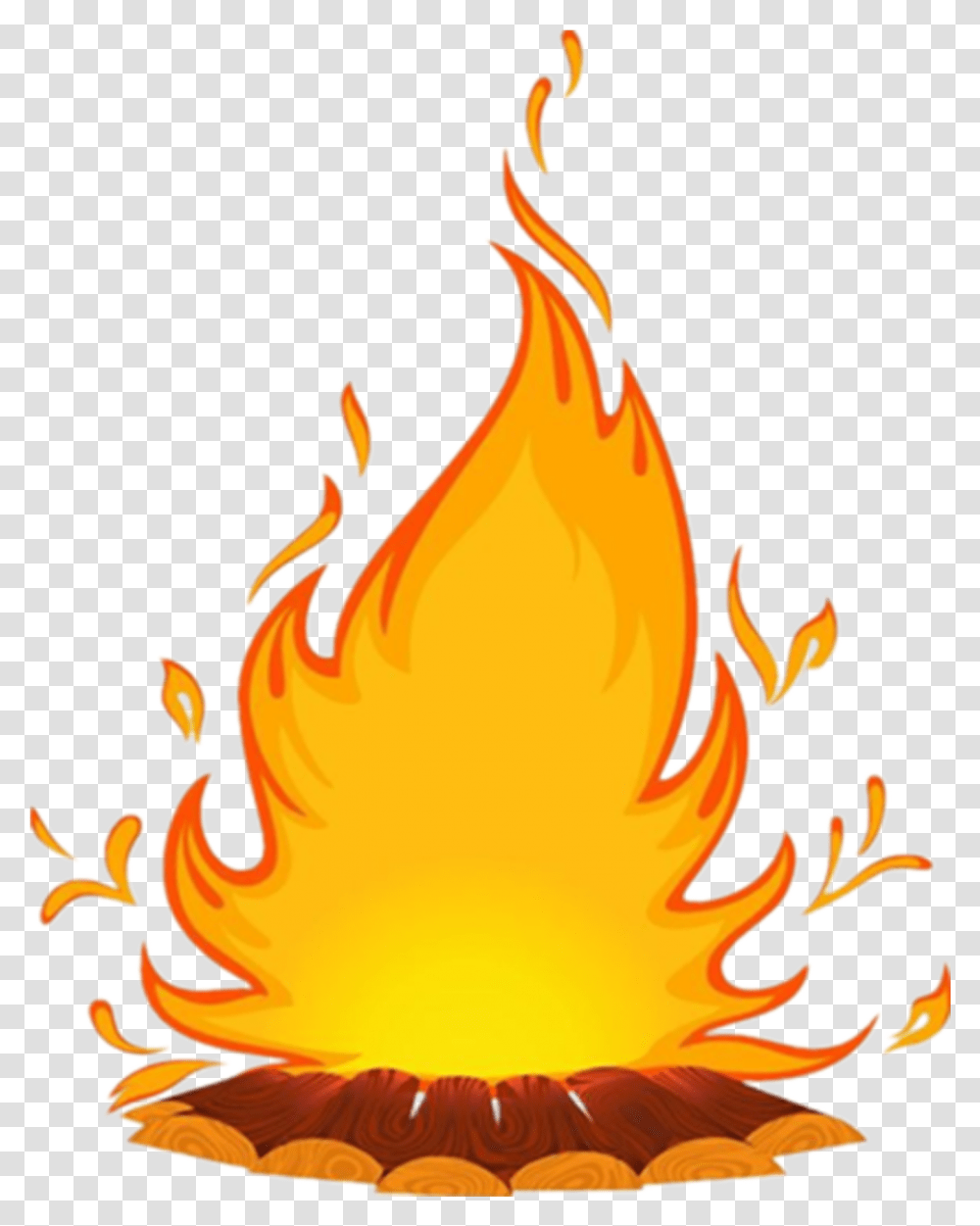 Fire Flames Clipart Image Free Bonfire Vector Transparent Png