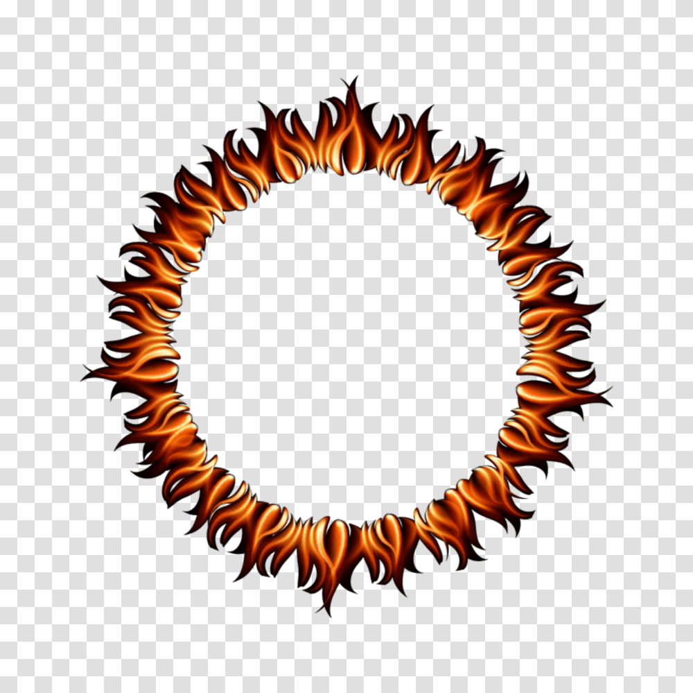 Fire Flames Ring Round Circle Circles Frame Border Oran, Bonfire, Eclipse, Astronomy Transparent Png