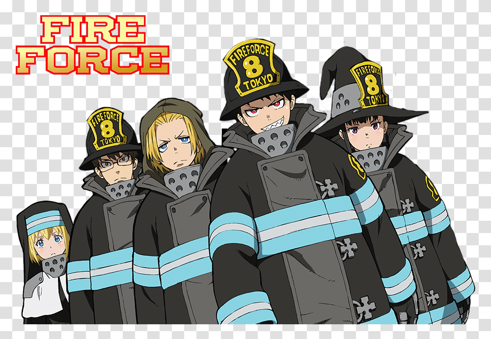 Fire Force Fire Force, Person, Human, Fireman, Hat Transparent Png