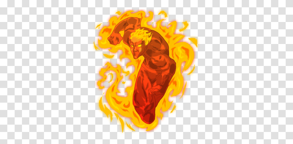 Fire Game Human Torch Images Cartoon Fire Man, Mountain, Outdoors, Nature, Lava Transparent Png