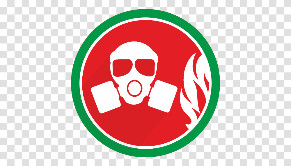 Fire Gasmask Protect Icon Fire, Label, Text, Logo, Symbol Transparent Png