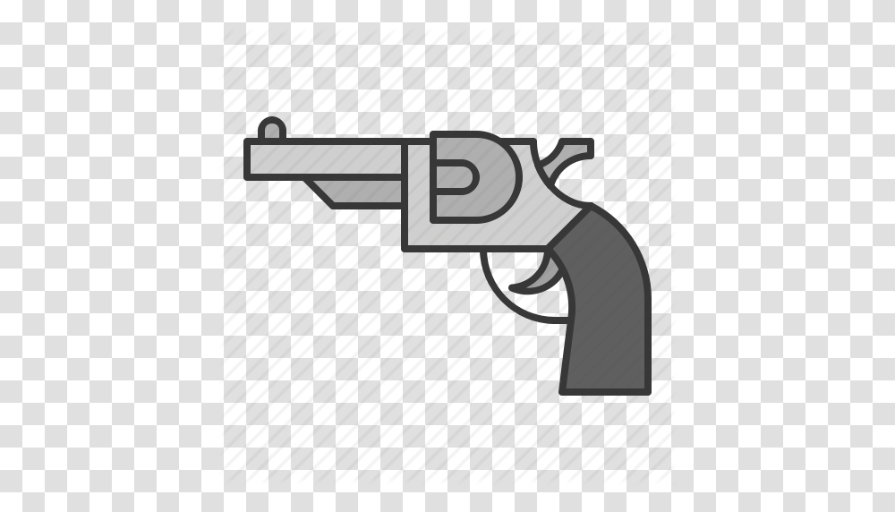 Fire Gun Magnum Policeman Revolver Weapon Icon, Weaponry, Handgun, Cross Transparent Png