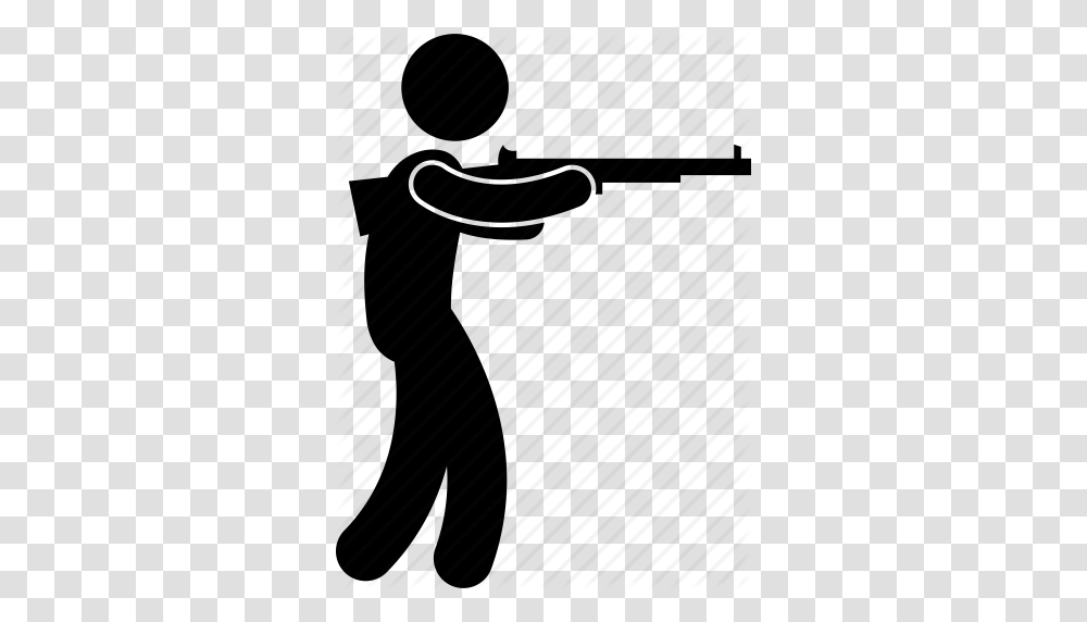 Fire Gun Man Rifle Shoot Shot Using Icon, Piano, Leisure Activities, Tool Transparent Png