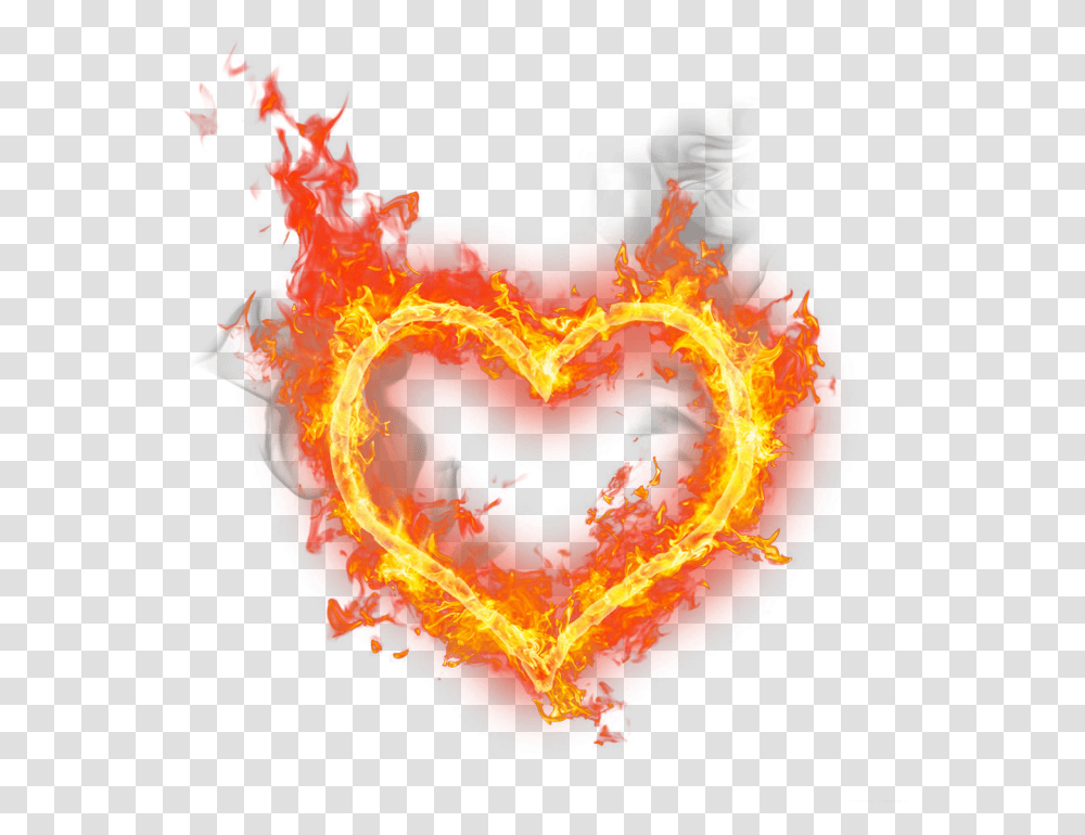 Fire Heart Burning Fire Full Hd, Light, Bonfire, Flame, Flare Transparent Png